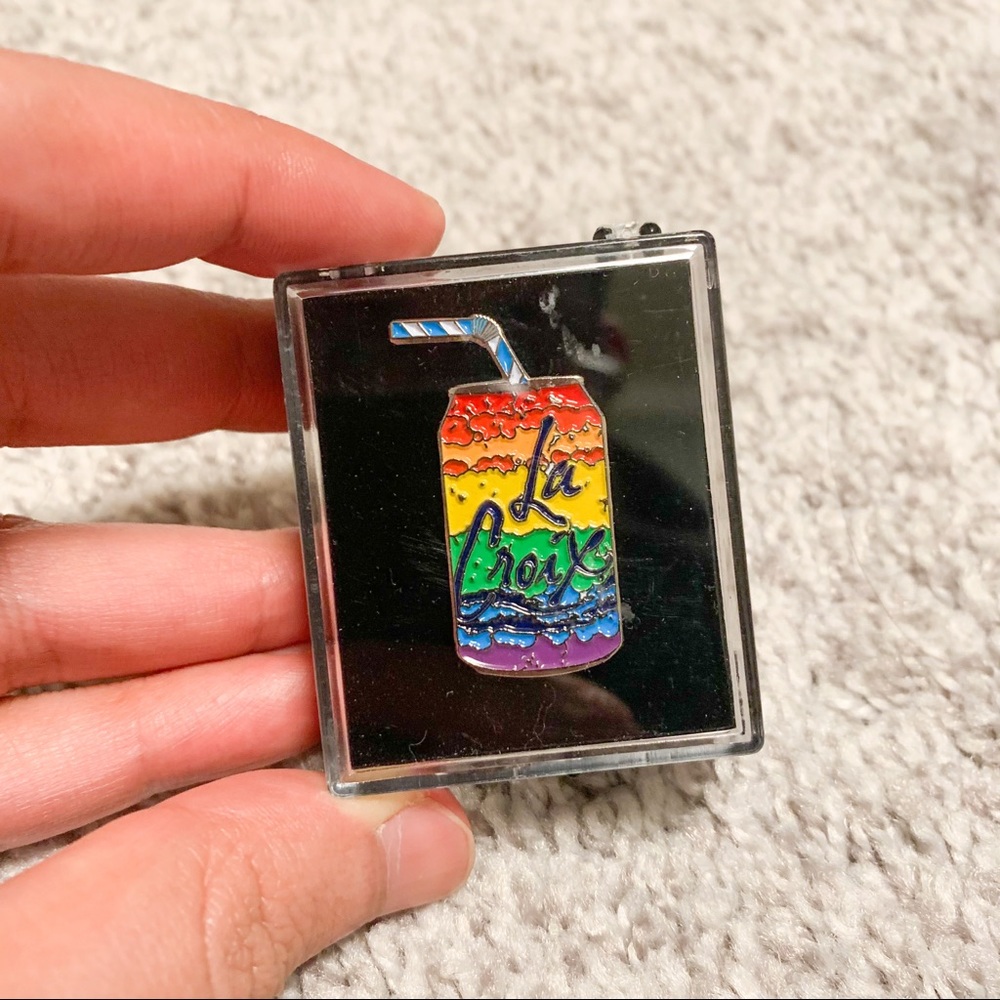 Rare La Croix Limited Edition Enamel Pin, Rainbow, Pride, Official Branded Merch